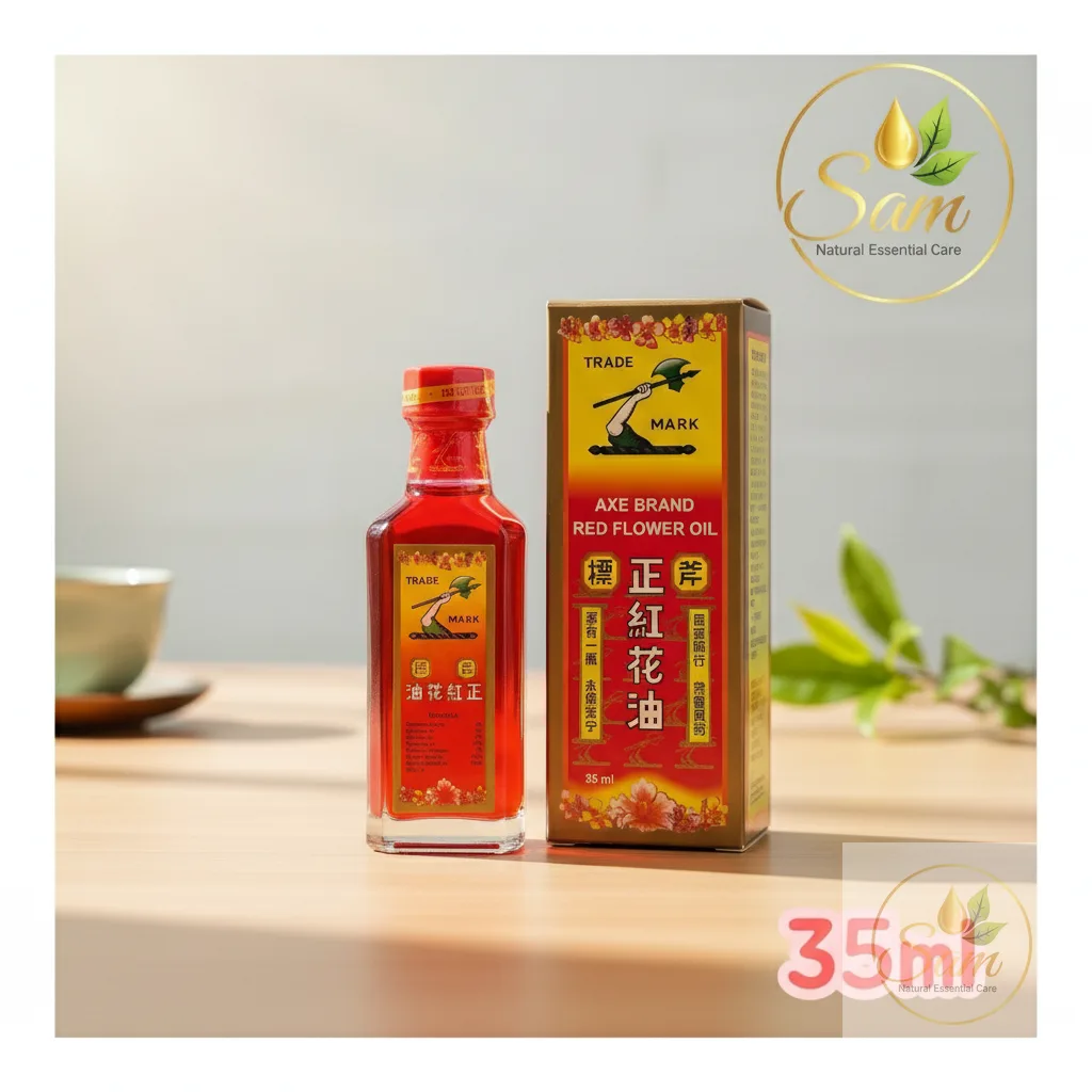 Dầu Gió Hoa Đỏ 35ml Singapore — Công Dụng, Cách Dùng & So Với Axe Cây Búa