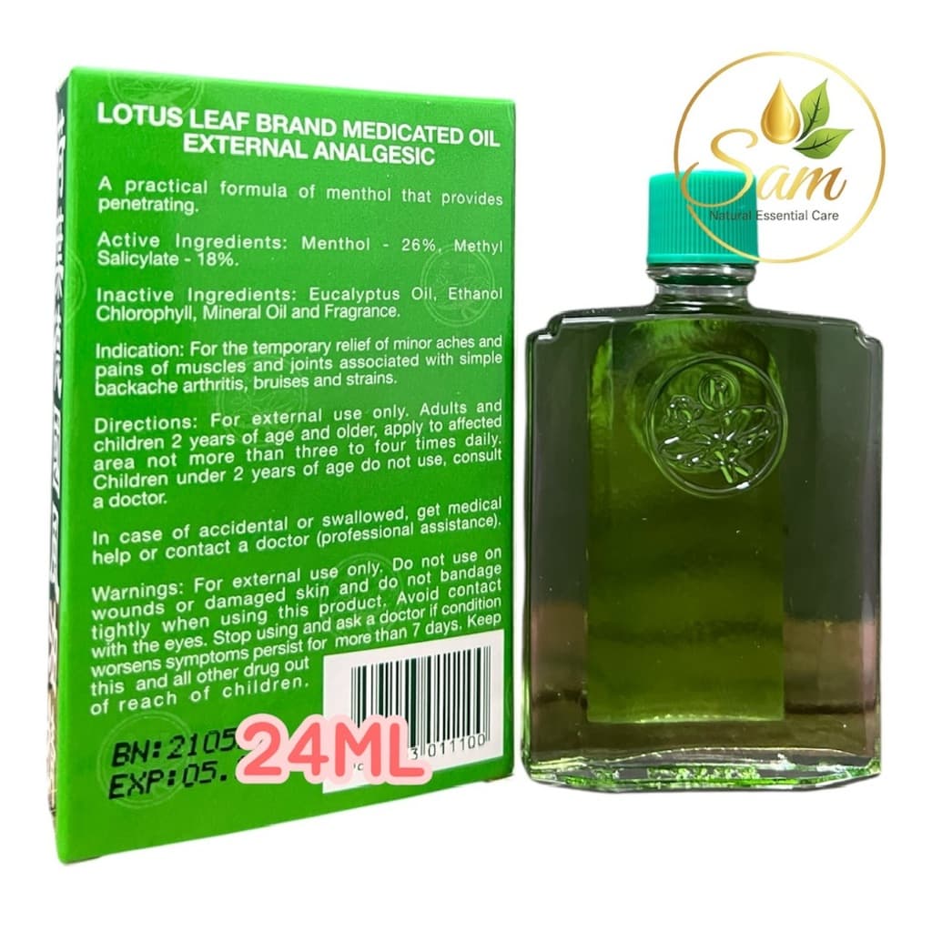 Dầu Lá Sen Singapore - Lotus Leaf Medicated Oil 24ml 3