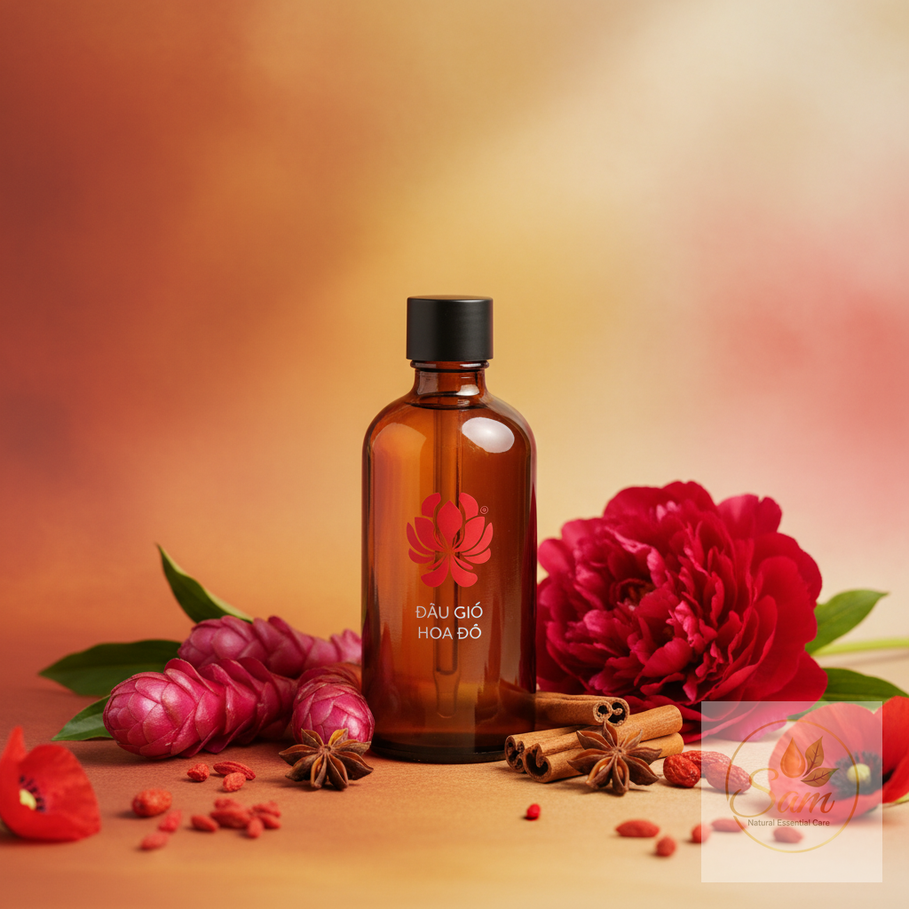 Dầu gió Hoa Đỏ thảo dược truyền thống