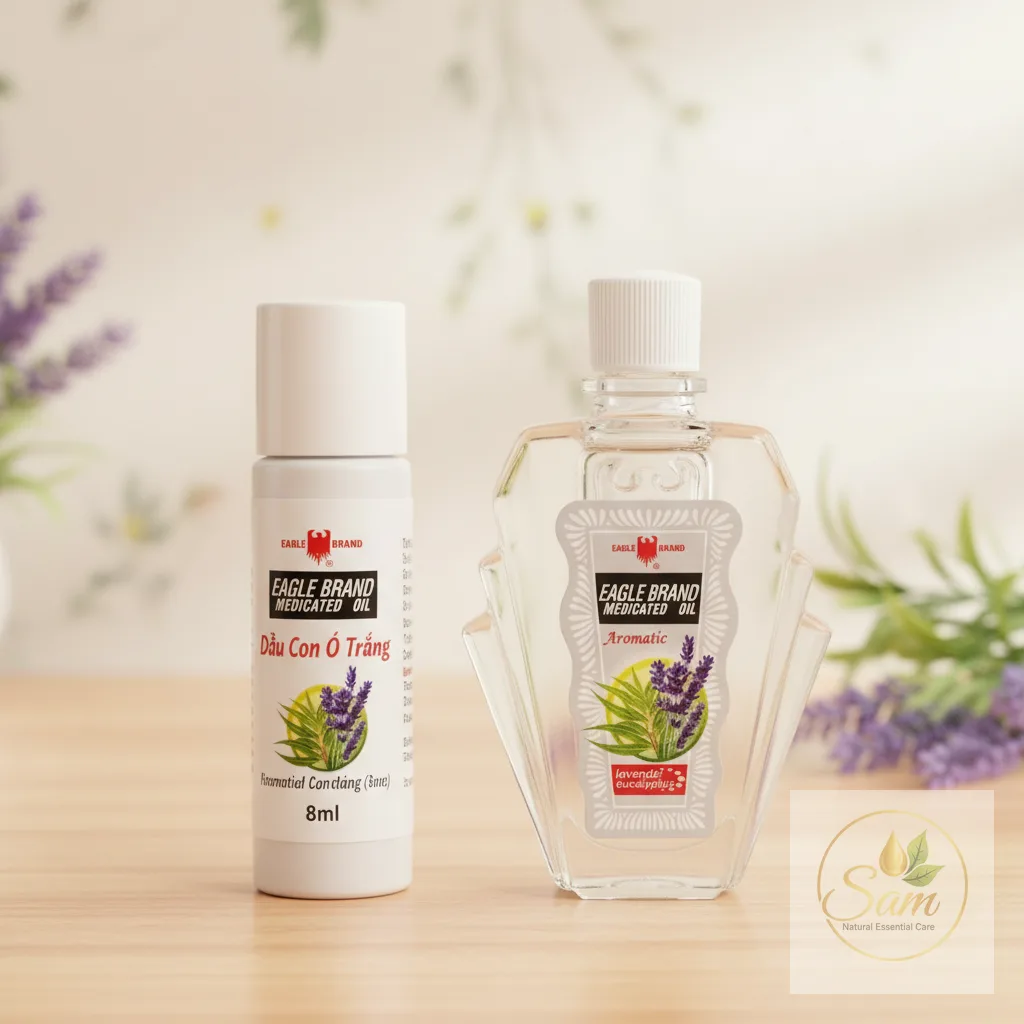 So sánh Dầu Con Ó Trắng lăn 8ml và Lavender 24ml