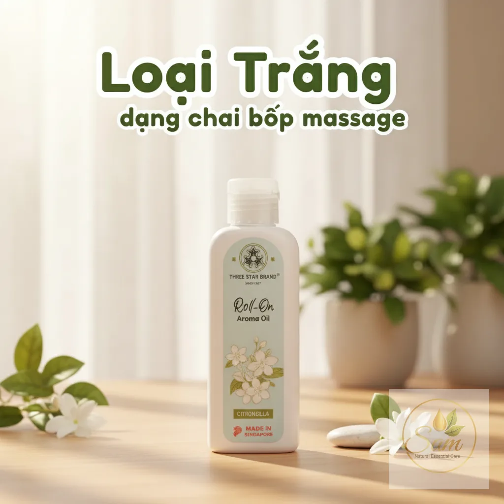Three Star Loại Trắng dạng chai bóp massage